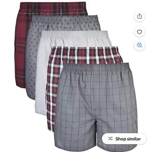 Gildan Adult Men's Woven 5 Pack Woven Boxers Wicking Cool 4.5" Inseam Size XL